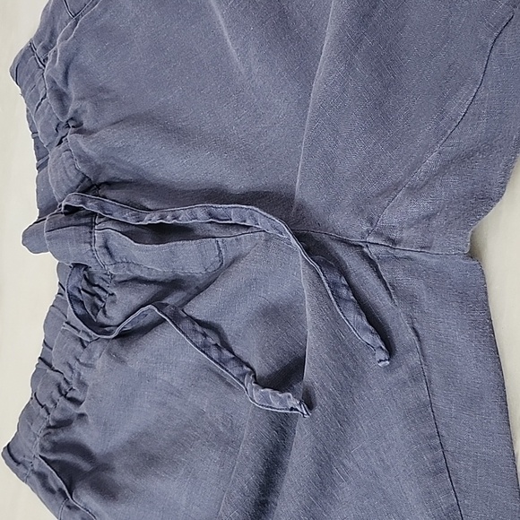 PUREJILL 100% LINEN PANTS SIZE LARGE PETITE BLUE COLOR - Picture 5 of 11